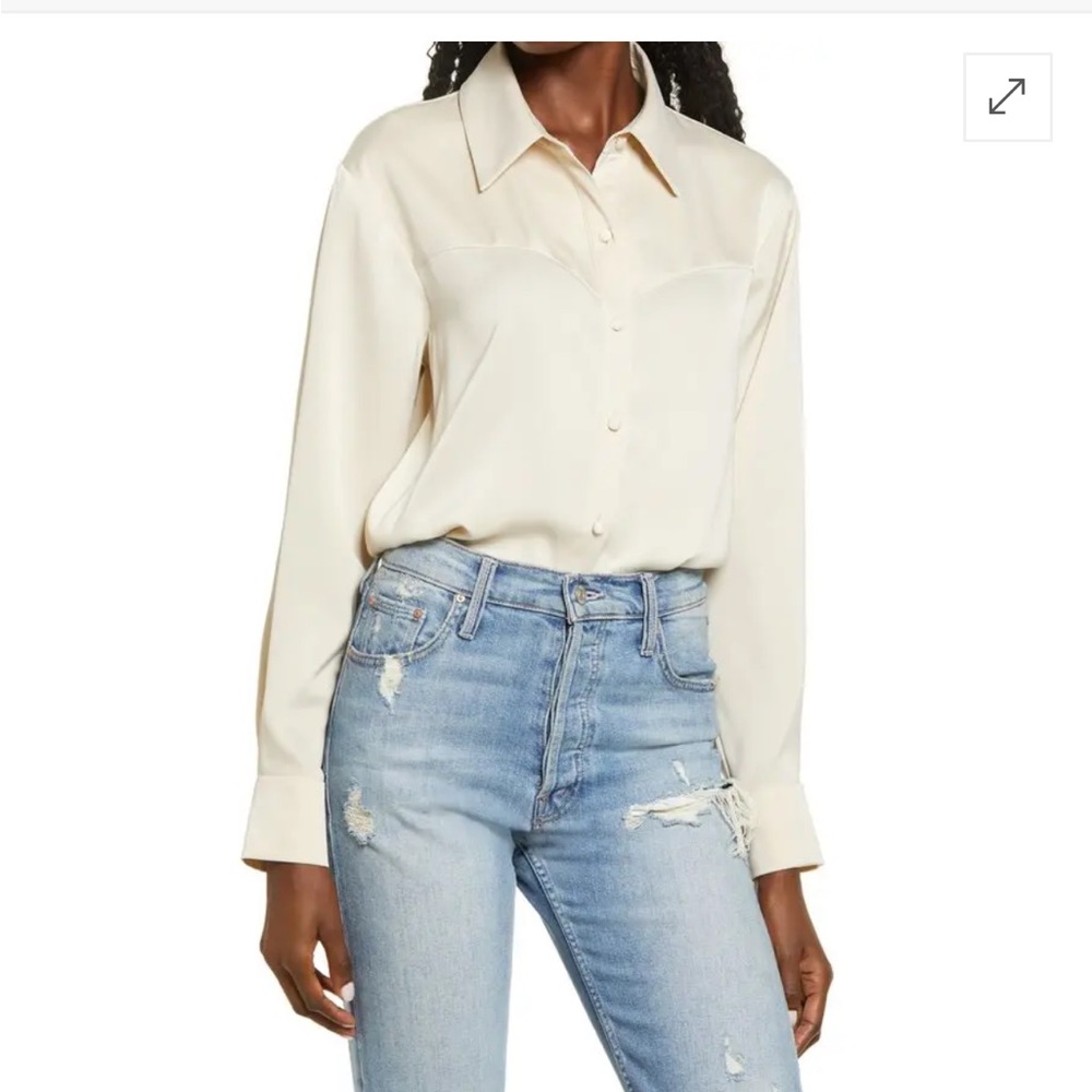 Wayf Western Fringe Back Button-Up